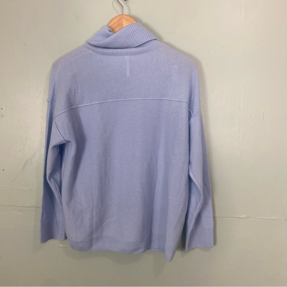 Free People Addie Cashmere Turtleneck Sweater In Arctic Blue XS FLAWED - Picture 7 of 8